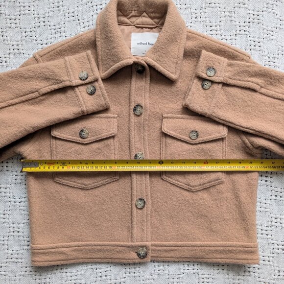Aritzia Wilfred Free Autumn Shirt Jacket Boxy Merino Wool Utility Shaket Size S - Picture 7 of 10